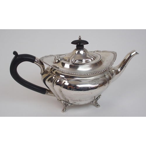 169 - A four piece silver tea service