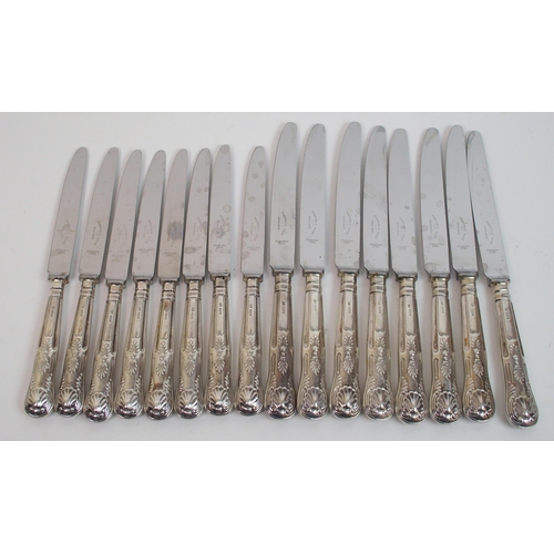 170 - A matched suite of silver cutlery