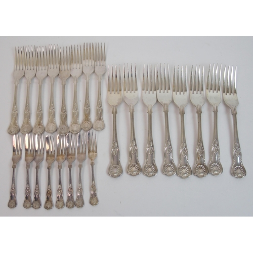 170 - A matched suite of silver cutlery