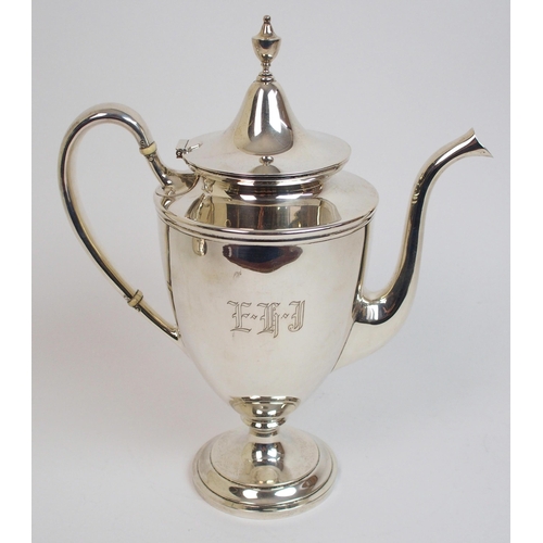 171 - An American three piece Sterling silver coffee service