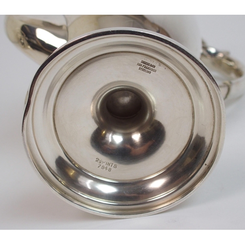 171 - An American three piece Sterling silver coffee service