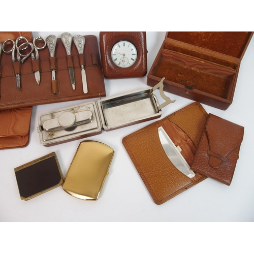 172 - A leather travel case