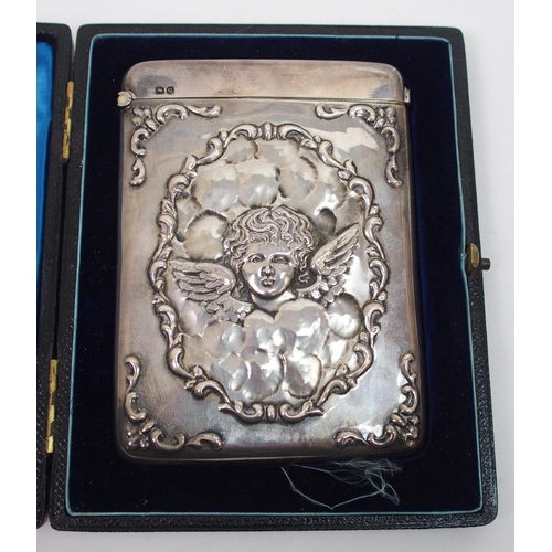 173 - A silver card case