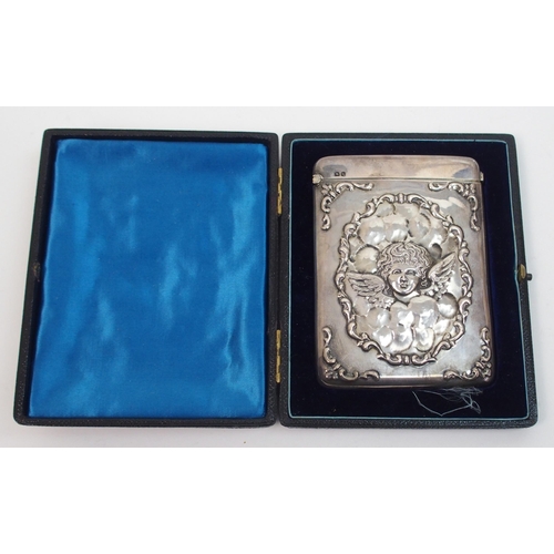 173 - A silver card case