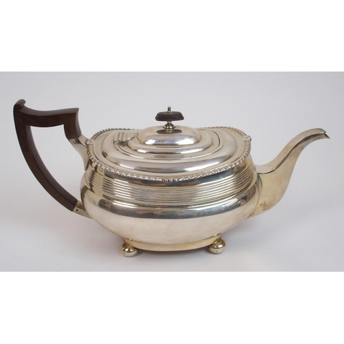 174 - A four piece silver tea service