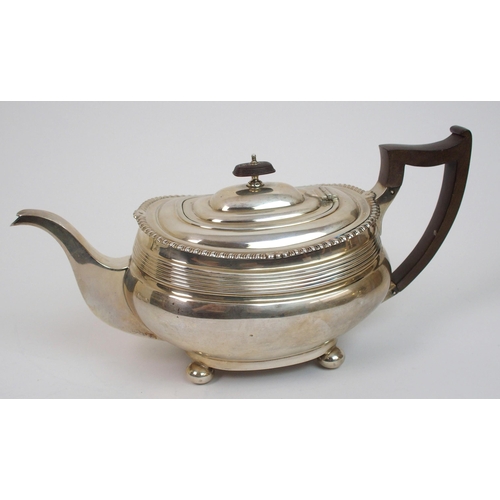 174 - A four piece silver tea service