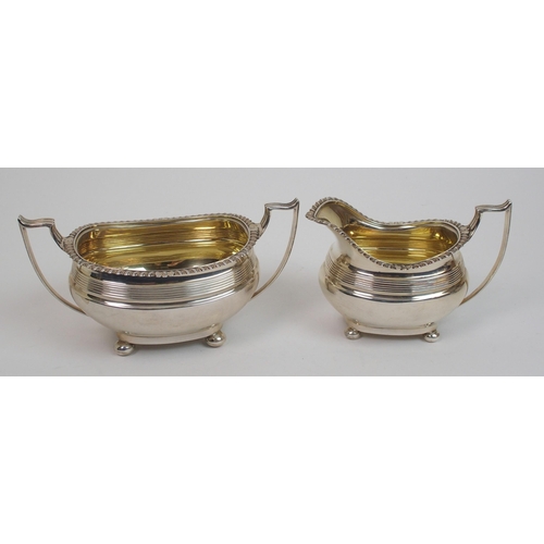 174 - A four piece silver tea service