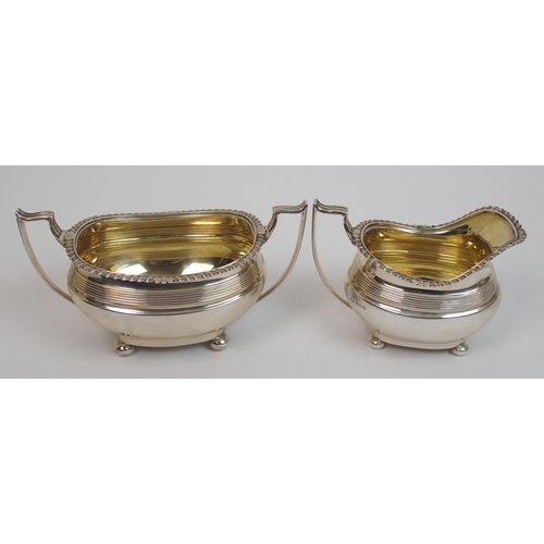 174 - A four piece silver tea service