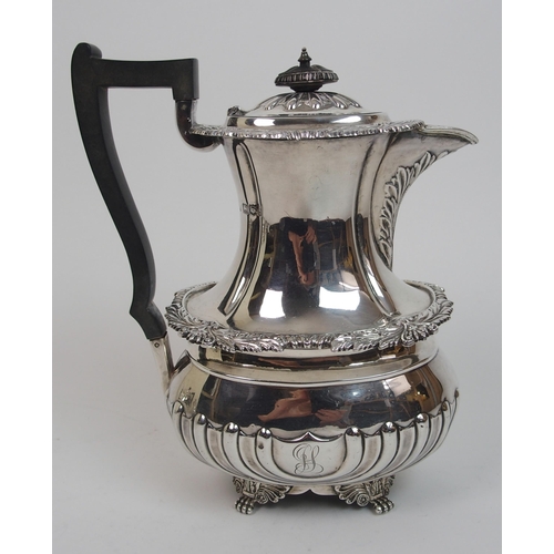 178 - A four piece silver tea service