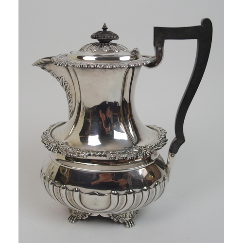 178 - A four piece silver tea service