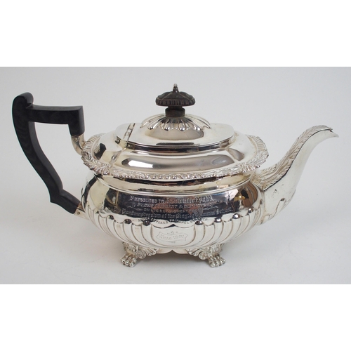 178 - A four piece silver tea service