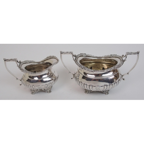 178 - A four piece silver tea service