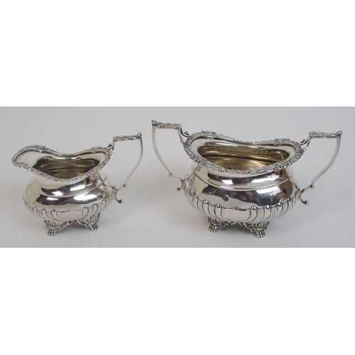 178 - A four piece silver tea service