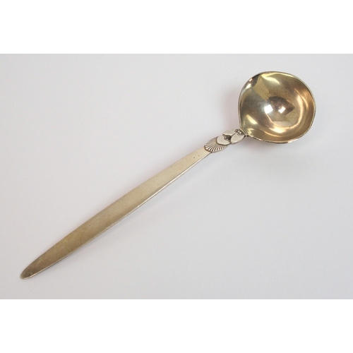 184 - Georg Jensen  a Sterling silver cream ladle