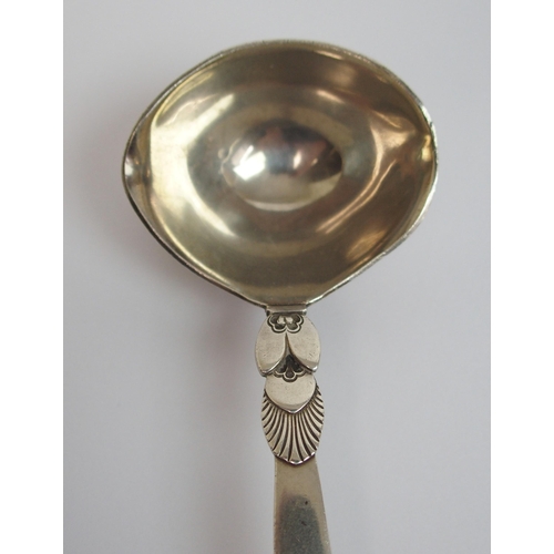 184 - Georg Jensen  a Sterling silver cream ladle