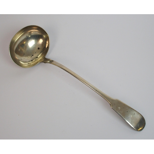 188 - A silver soup ladle