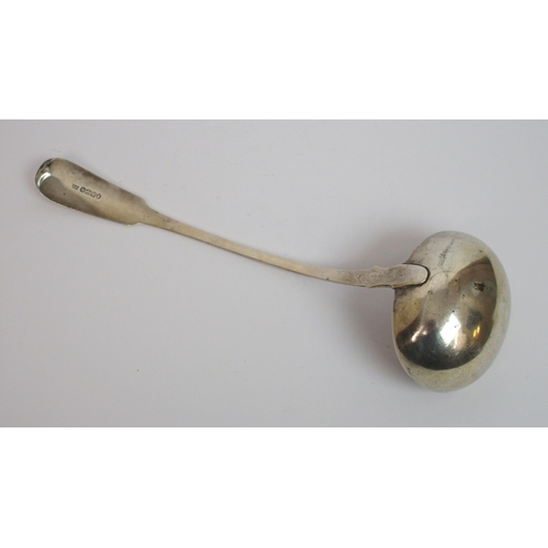 188 - A silver soup ladle