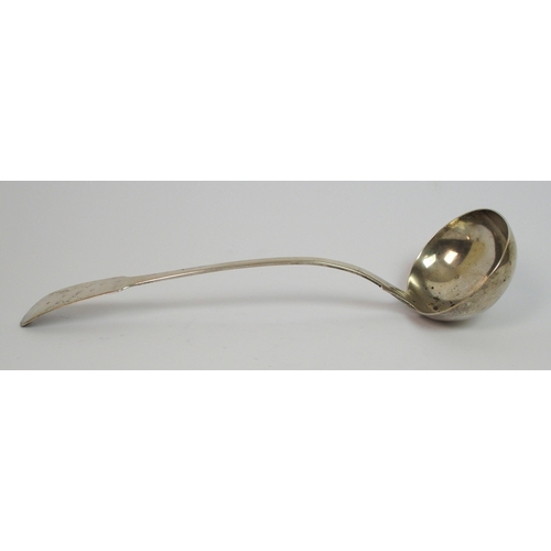 188 - A silver soup ladle