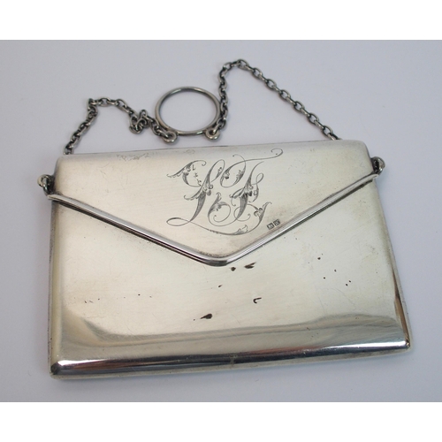 193 - A silver card case