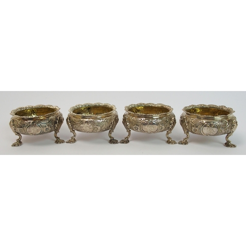 194 - A set of four silver salts