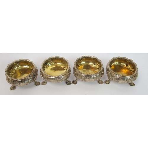 194 - A set of four silver salts