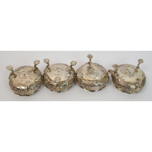 194 - A set of four silver salts