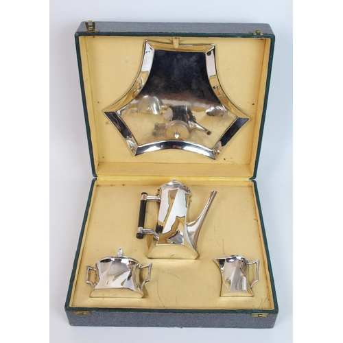 203 - A German four piece 800 silver coffee service