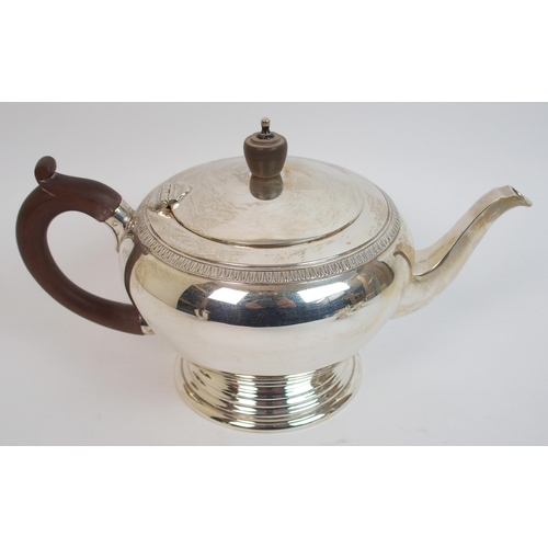 206 - A four piece silver tea service