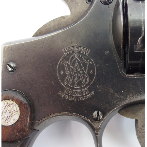 252 - A de-activated Smith and Wesson six shot .38 calibre revolver