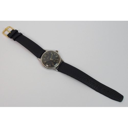 256 - A gentleman's stainless steel German Military wristwatch circa 1942