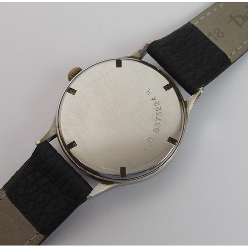 256 - A gentleman's stainless steel German Military wristwatch circa 1942