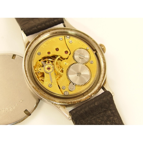 256 - A gentleman's stainless steel German Military wristwatch circa 1942