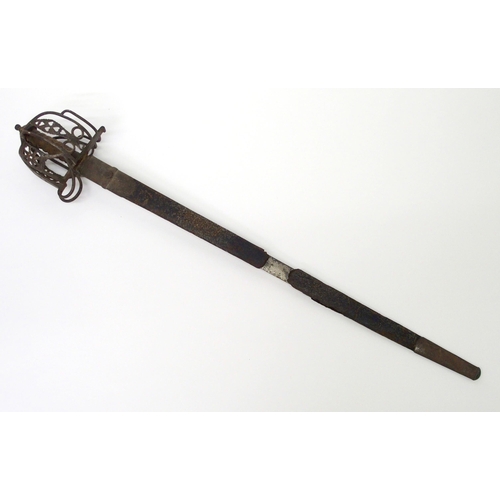 257 - A Victorian Scottish basket hilt sword