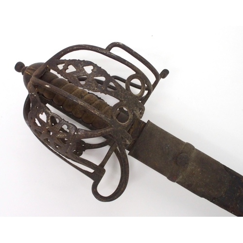 257 - A Victorian Scottish basket hilt sword