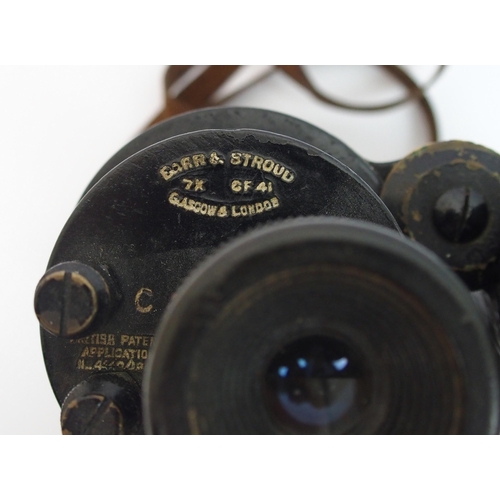 258 - A pair of military issue binoculars