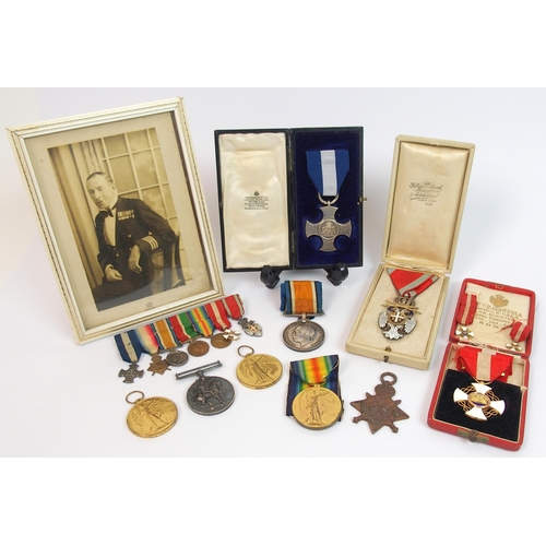 259 - A WWI naval D.S.C. (Distinguished Service Cross) group of four