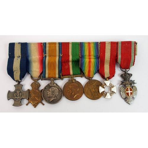 259 - A WWI naval D.S.C. (Distinguished Service Cross) group of four