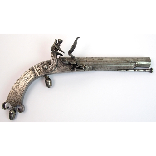 260 - A Scottish Flintlock 18th Century all steel belt pistol by McGlashan of Perth