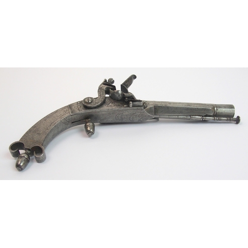 260 - A Scottish Flintlock 18th Century all steel belt pistol by McGlashan of Perth