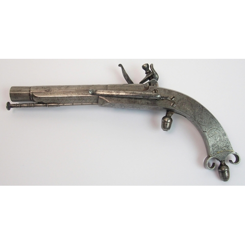 260 - A Scottish Flintlock 18th Century all steel belt pistol by McGlashan of Perth