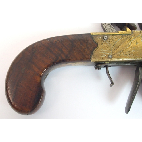 261 - A Flintlock eprouvette/powder tester of brass and steel construction