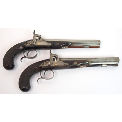 262 - A pair of percussion duelling or target pistols by Barker of London