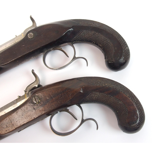 262 - A pair of percussion duelling or target pistols by Barker of London