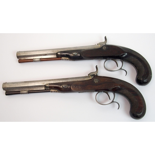 262 - A pair of percussion duelling or target pistols by Barker of London