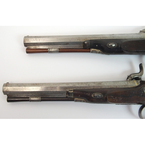 262 - A pair of percussion duelling or target pistols by Barker of London