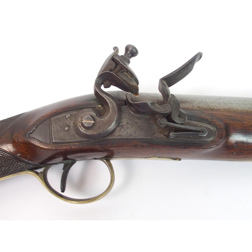 266 - An English late 18th / early 19th Century Flintlock short barrel blunderbuss by Robinson & Company