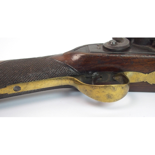 266 - An English late 18th / early 19th Century Flintlock short barrel blunderbuss by Robinson & Company