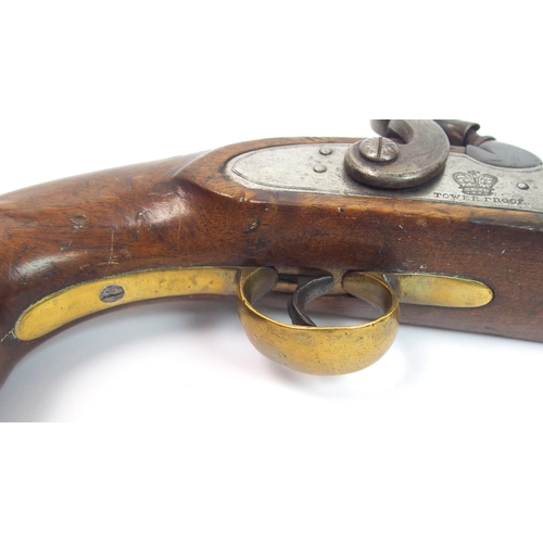 270 - A 19th Century tower percussion pistol