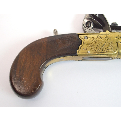 272 - An 18th Century Flintlock pocket pistol