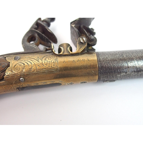 273 - An 18th Century Flintlock pocket pistol by Smith of London